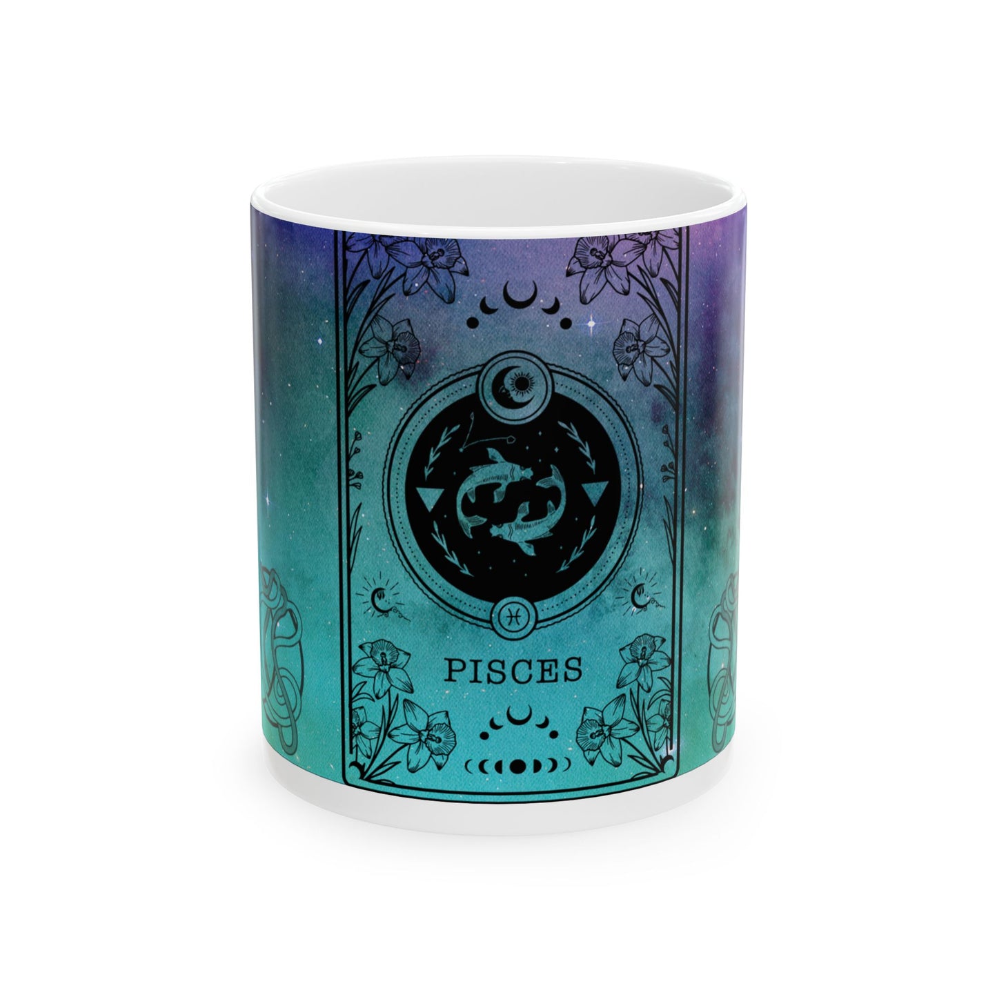 Pisces Stardust White Ceramic Mug