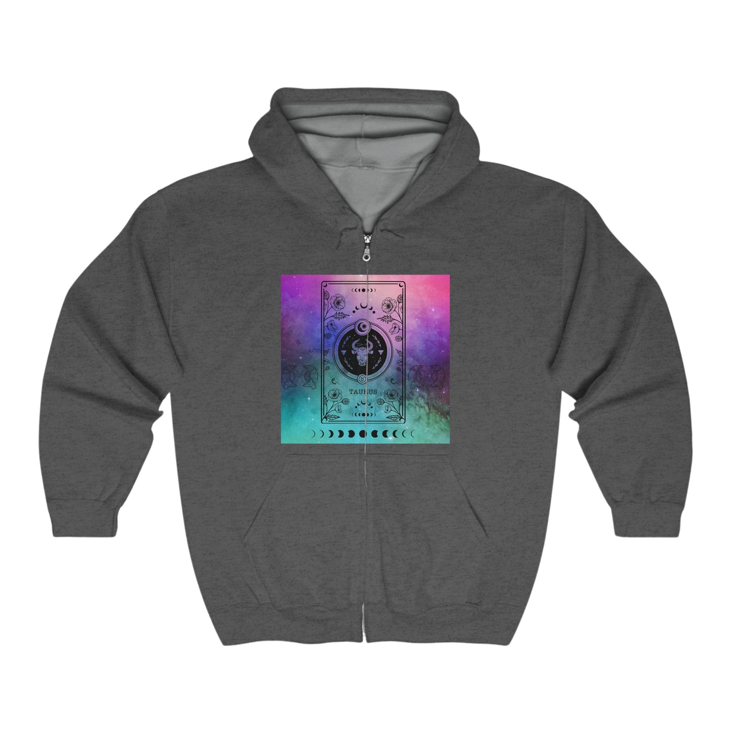 Galaxy Taurus Zodiac Zip-Up Hoodie