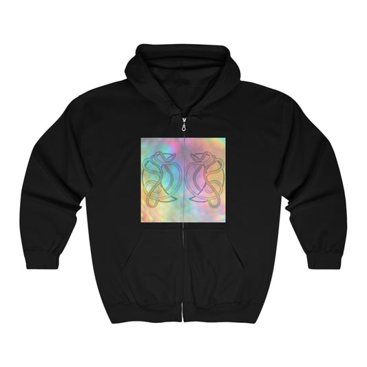 Aquarius Zodiac Zip-Up Hoodie
