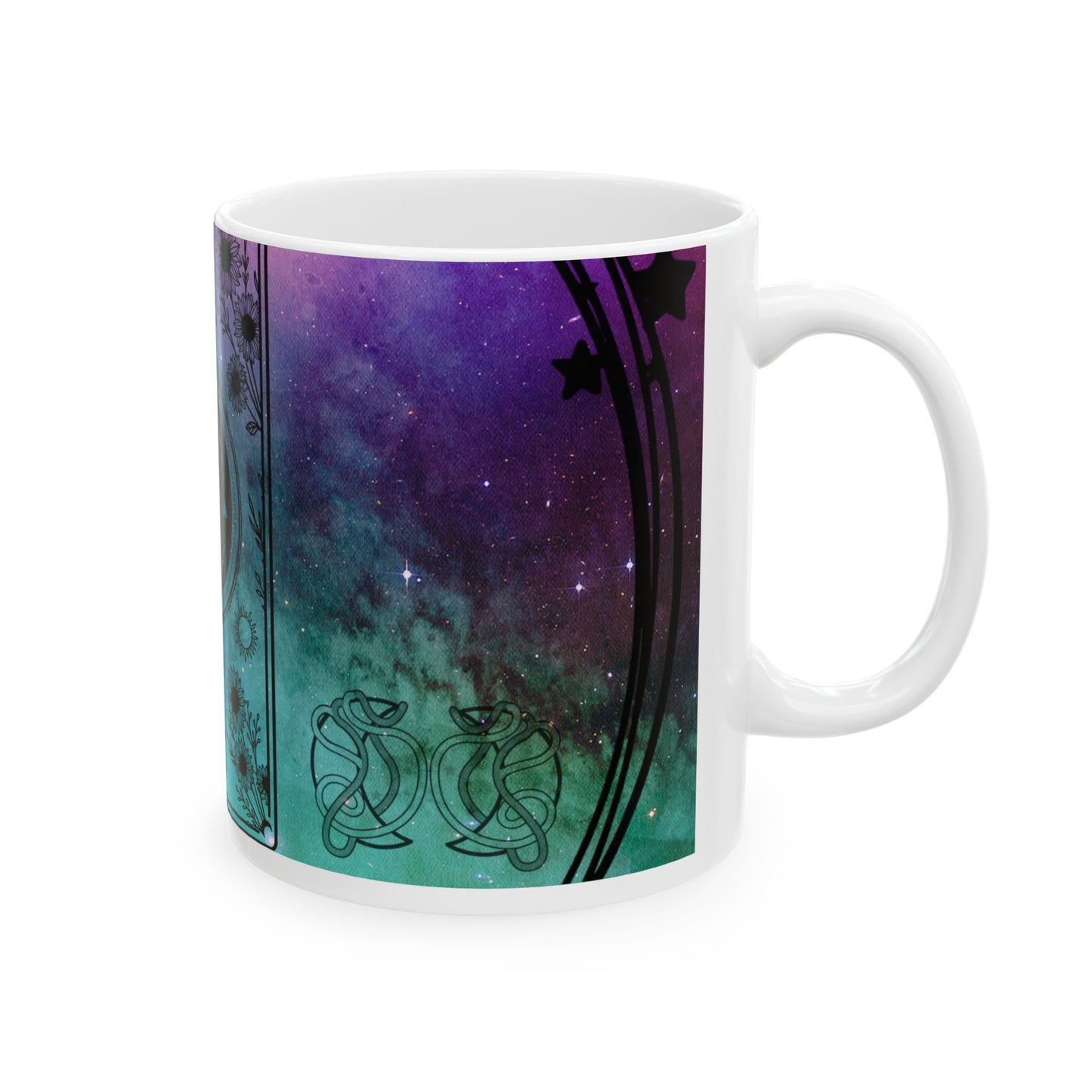 Leo Stardust White Ceramic Mug
