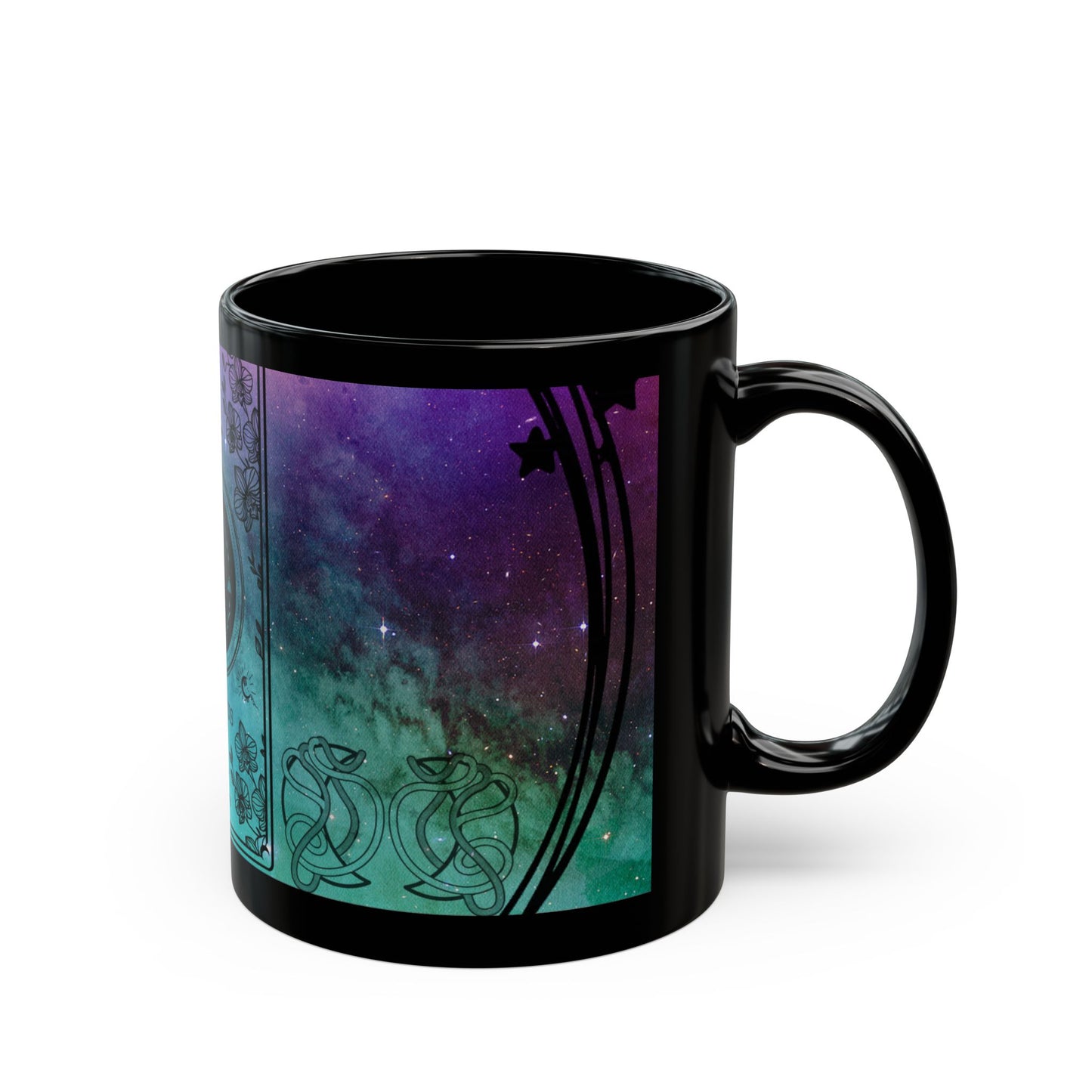 Aquarius Stardust Black Ceramic Mug