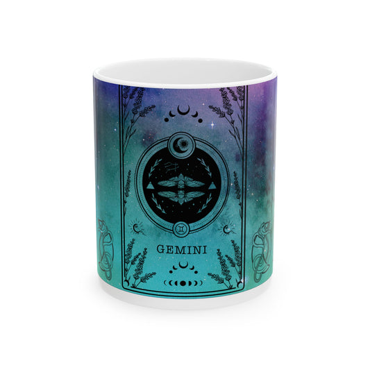 Gemini Stardust White Ceramic Mug