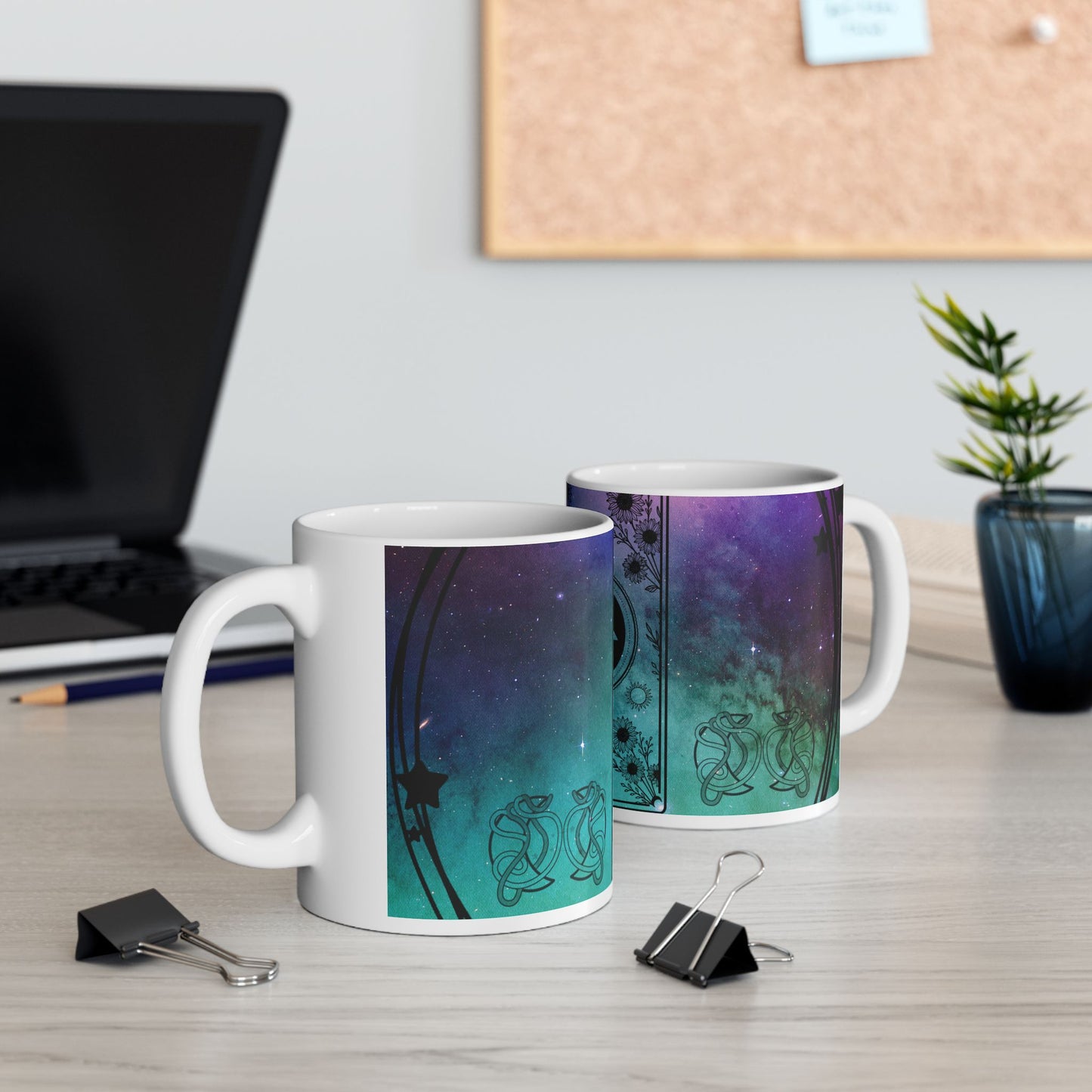 Leo Stardust White Ceramic Mug