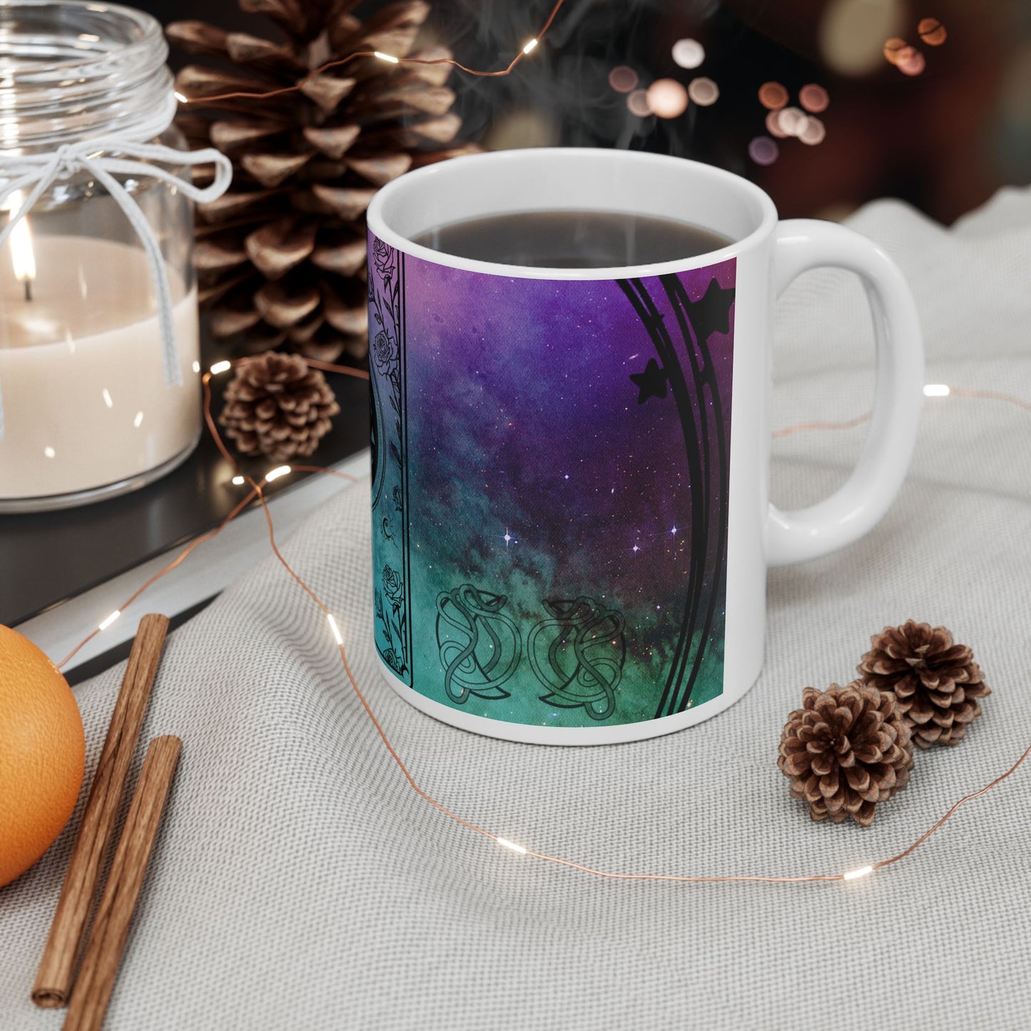 Libra Stardust White Ceramic Mug