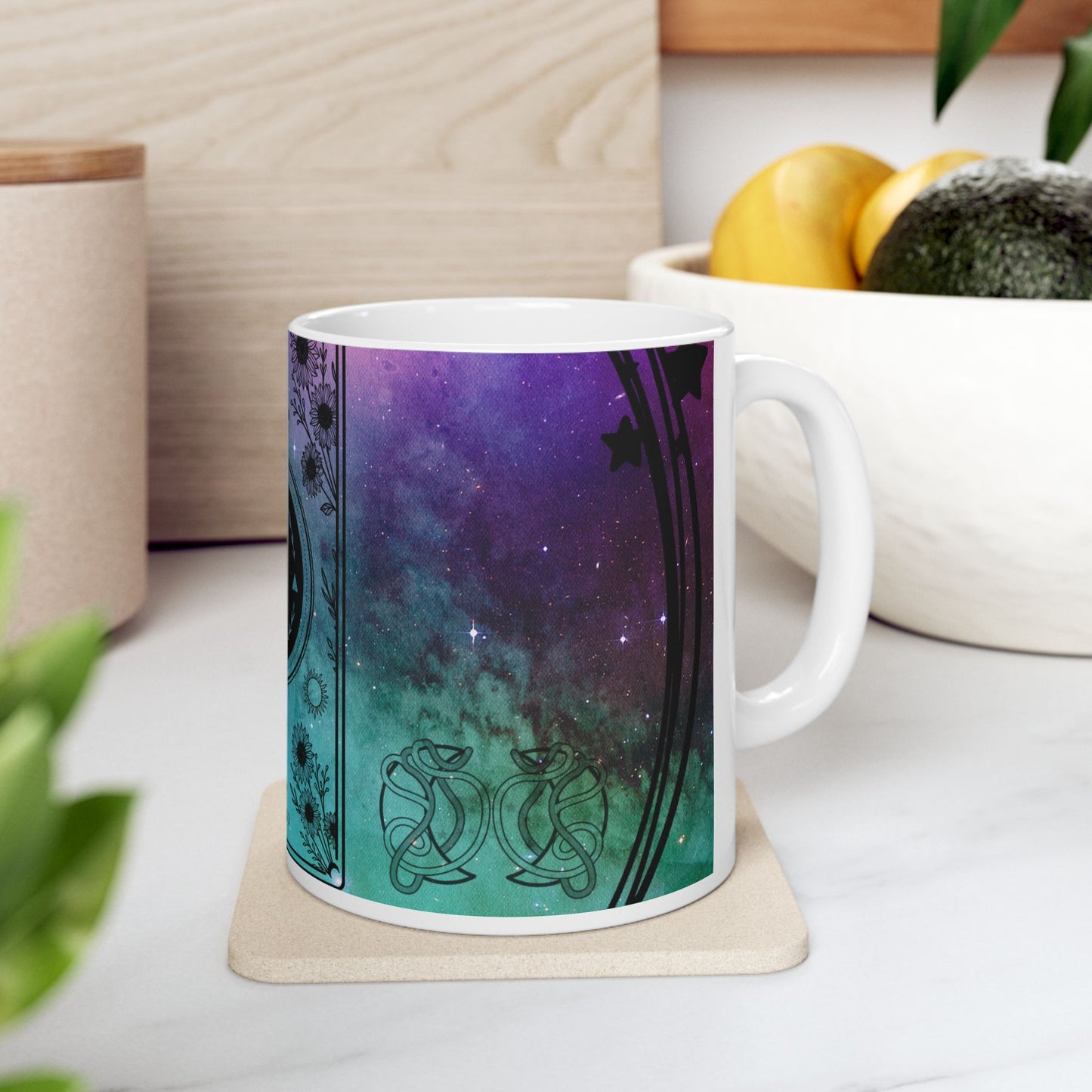 Leo Stardust White Ceramic Mug