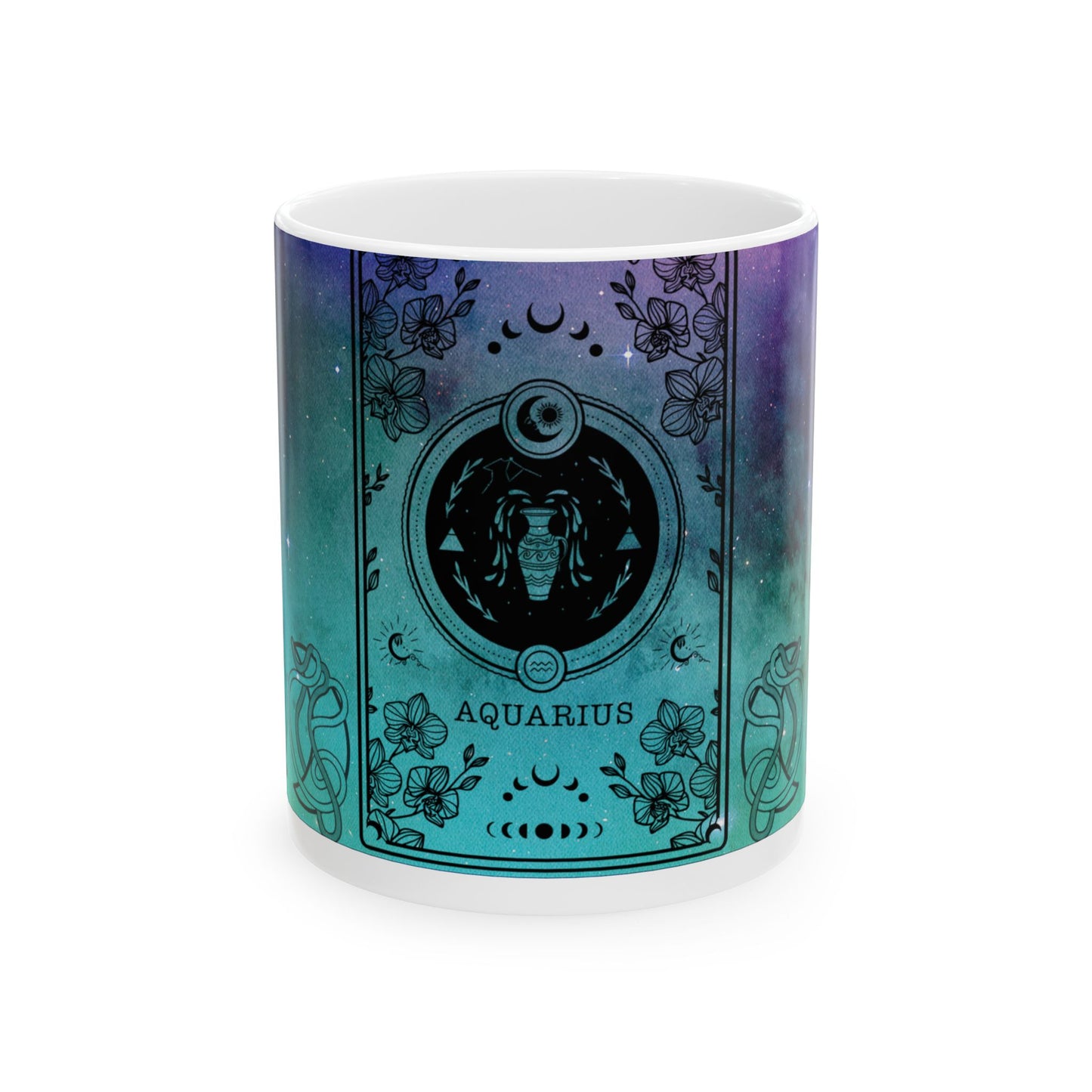 Aquarius Stardust White Ceramic Mug
