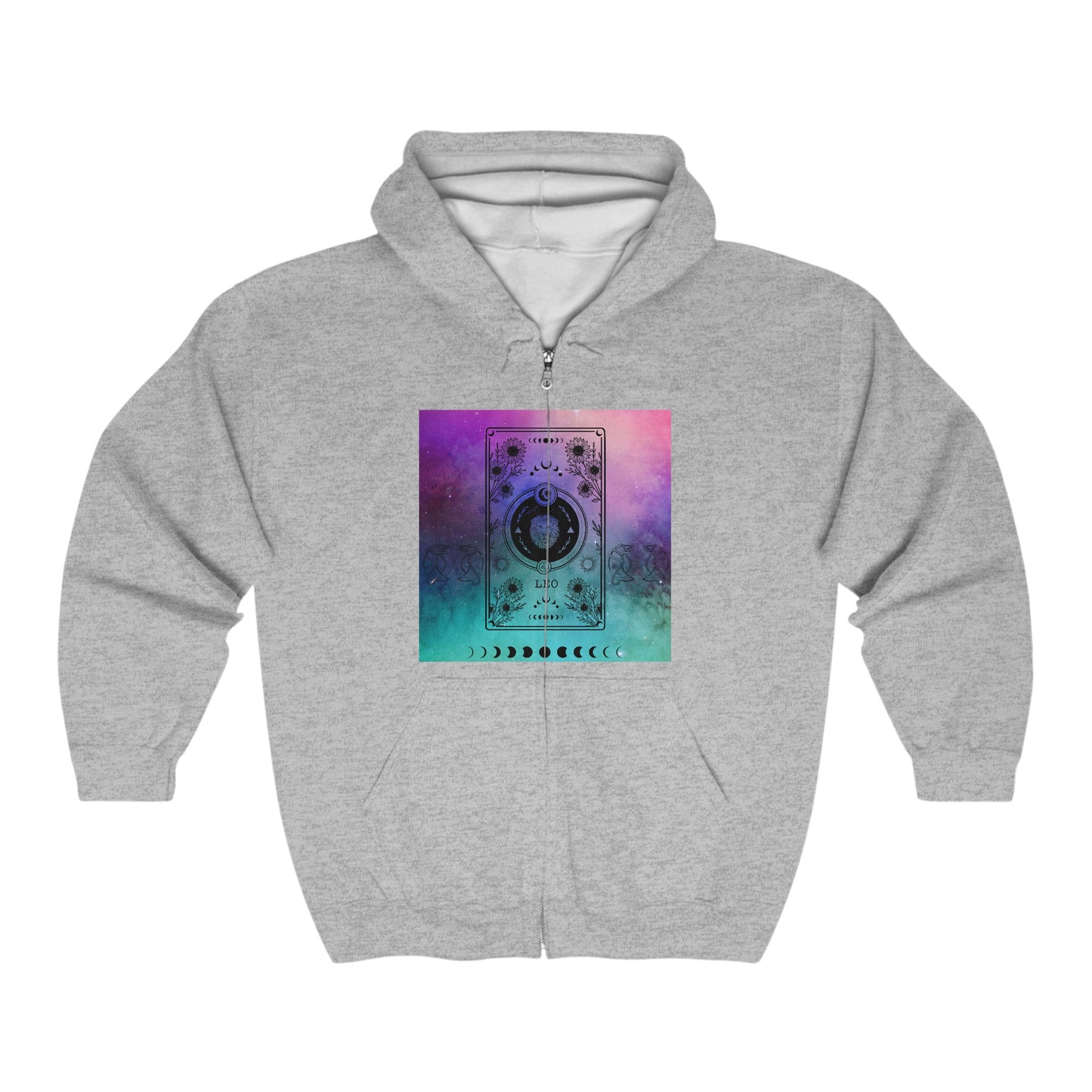Galaxy Leo Zodiac Zip-Up Hoodie