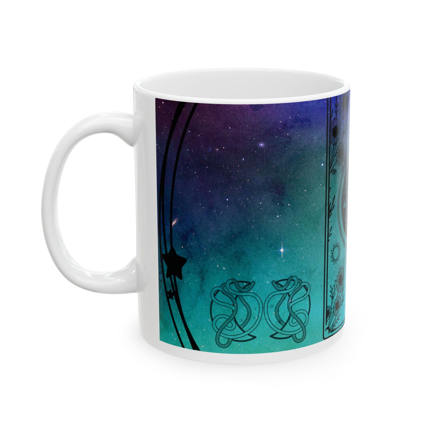 Leo Stardust White Ceramic Mug