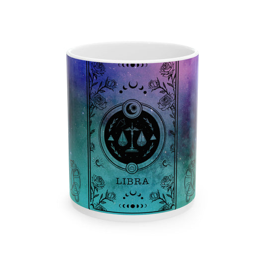 Libra Stardust White Ceramic Mug