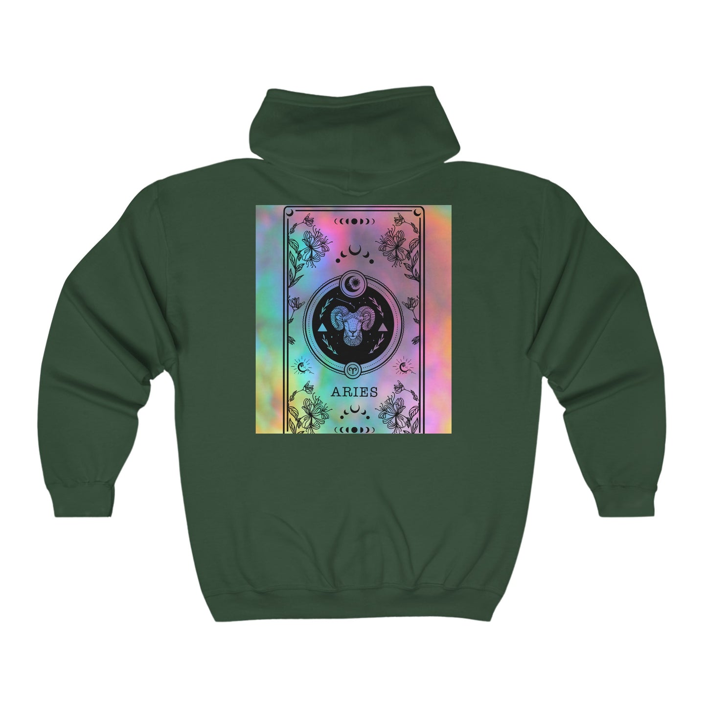 Aries Zodiac Zip-Up Hoodie