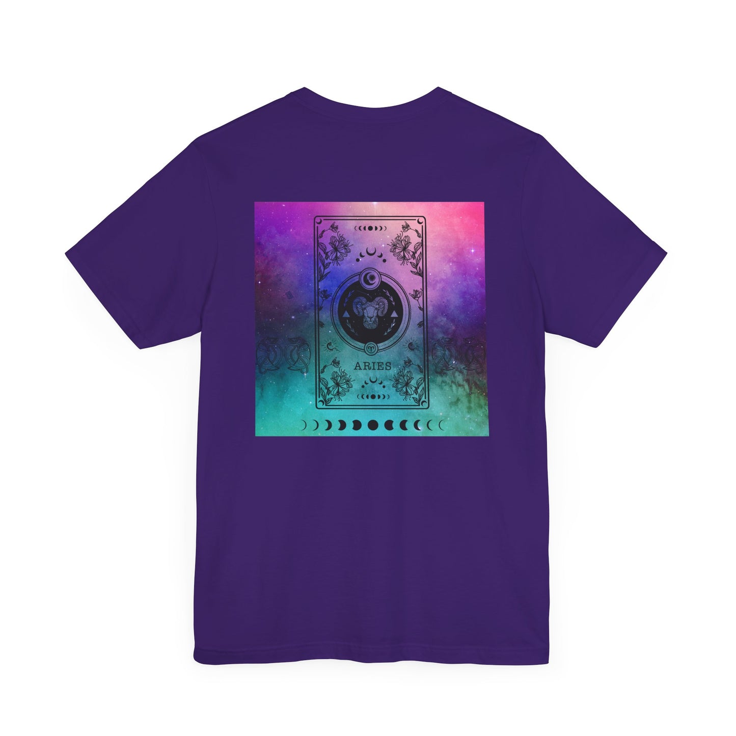 Aries Trippy Galaxy Zodiac Short Sleeve Tee