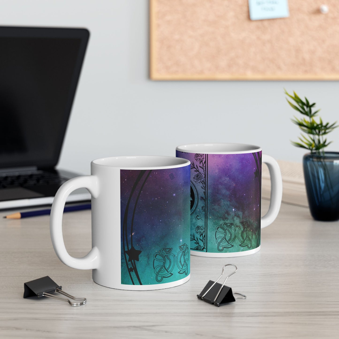 Libra Stardust White Ceramic Mug
