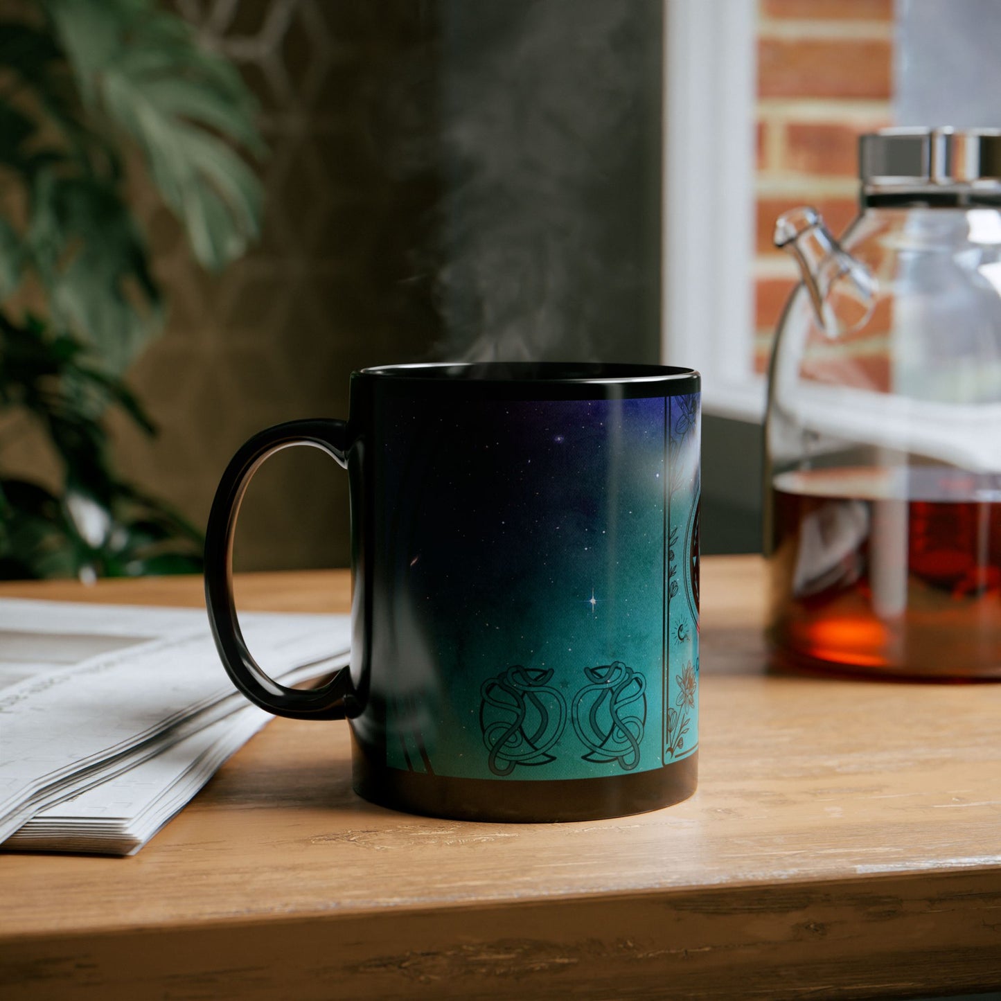 Cancer Stardust Black Ceramic Mug