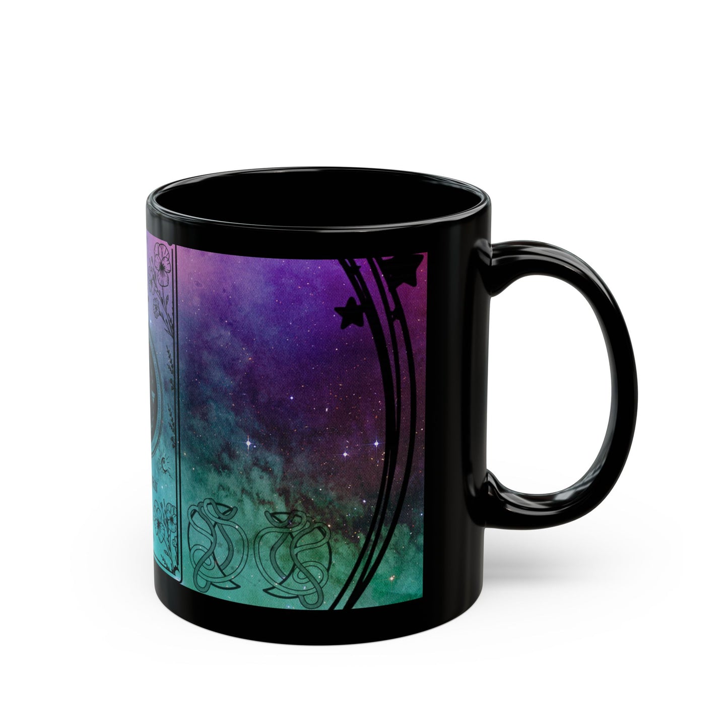 Capricorn Stardust Black Ceramic Mug