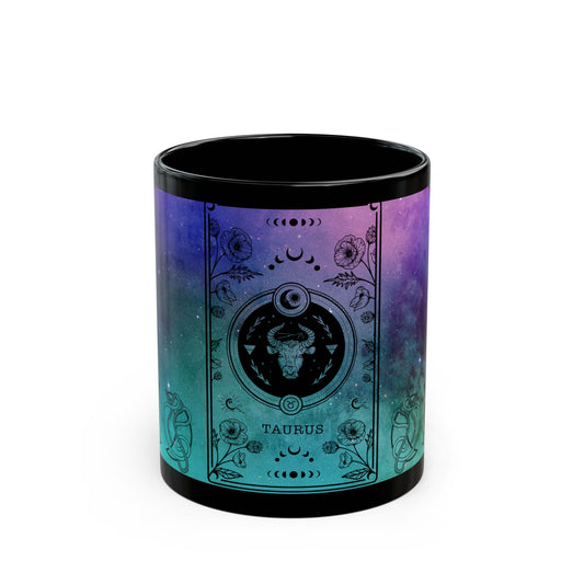 Taurus Stardust Black Ceramic Mug