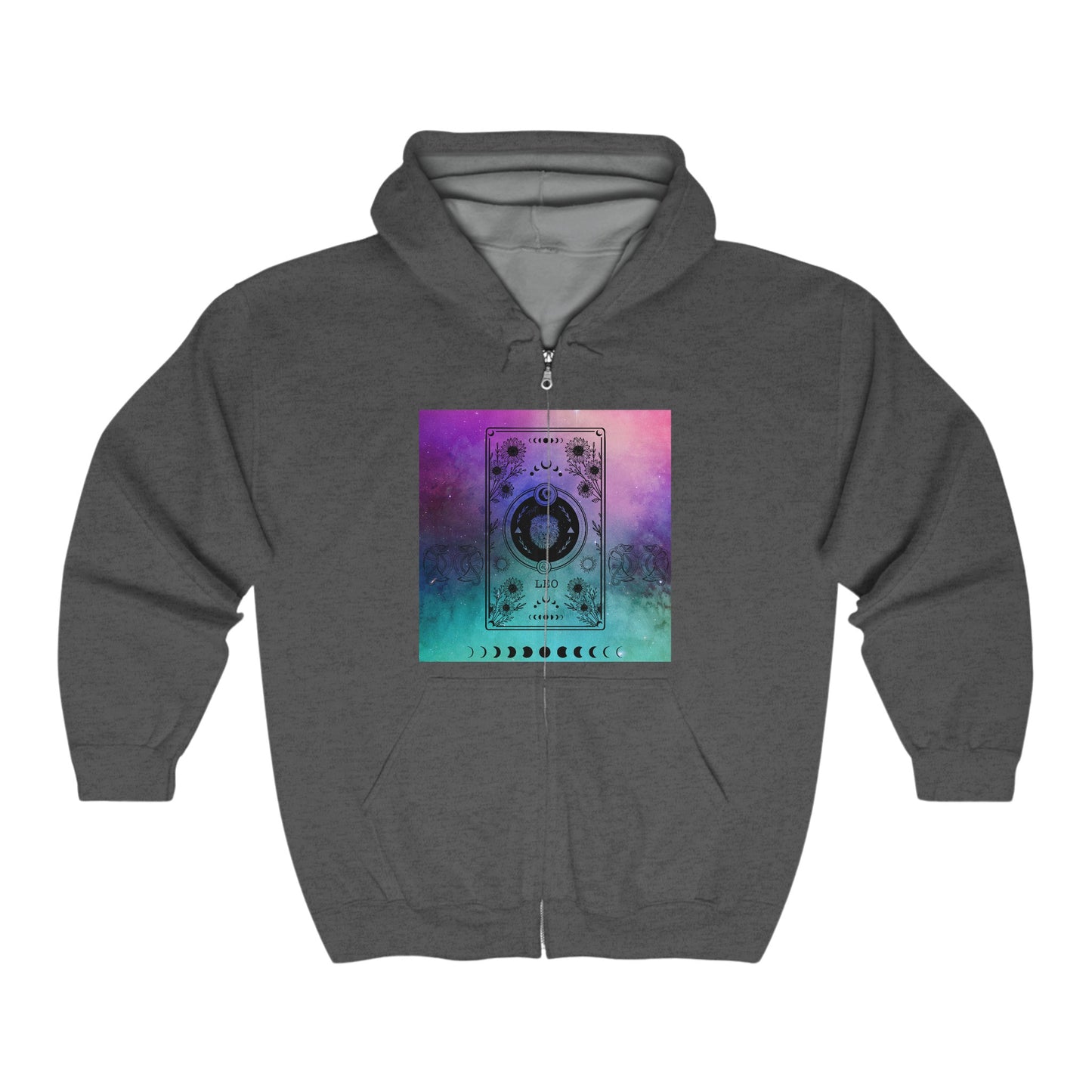 Galaxy Leo Zodiac Zip-Up Hoodie