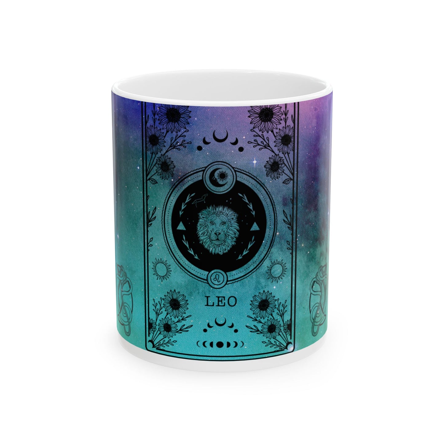 Leo Stardust White Ceramic Mug