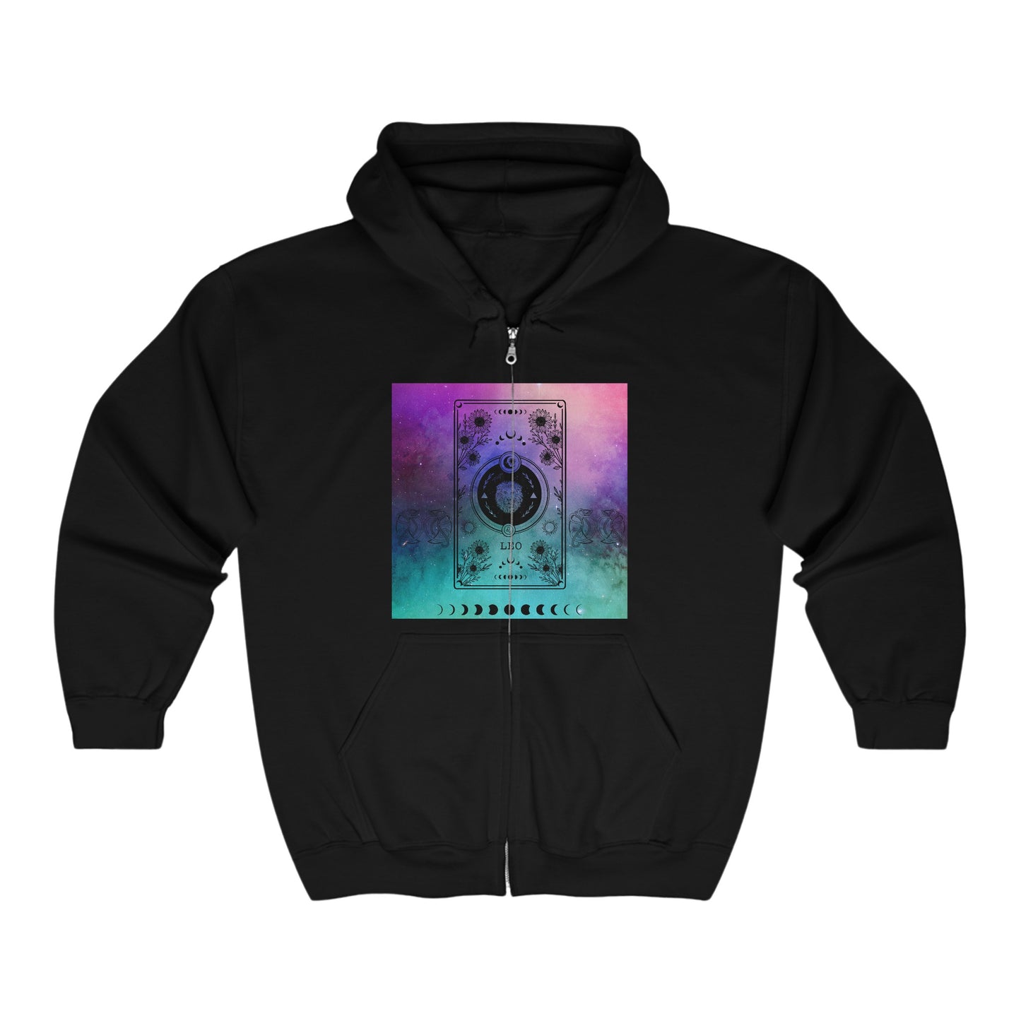 Galaxy Leo Zodiac Zip-Up Hoodie