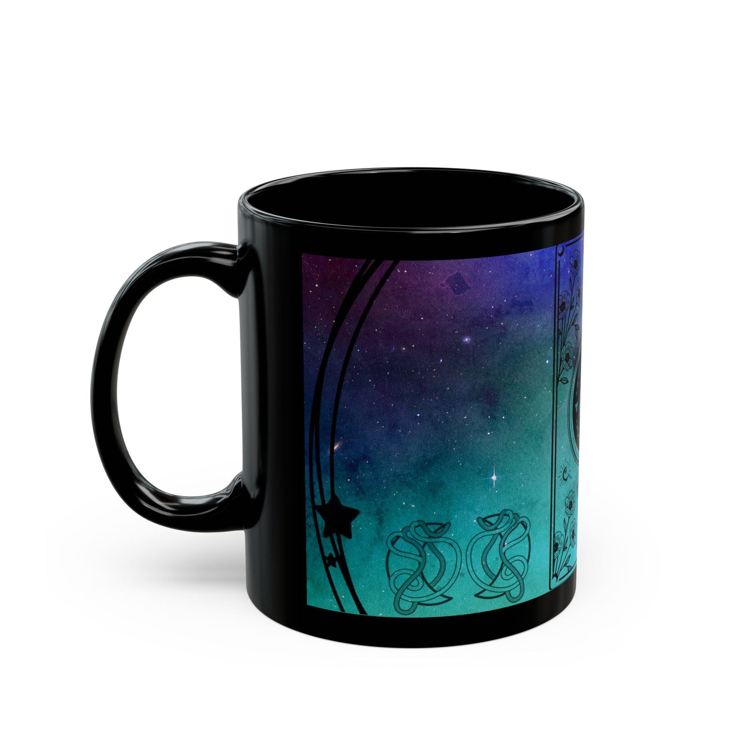 Virgo Stardust Black Ceramic Mug