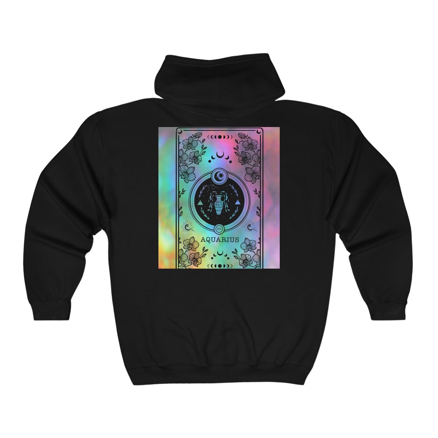 Aquarius Zodiac Zip-Up Hoodie