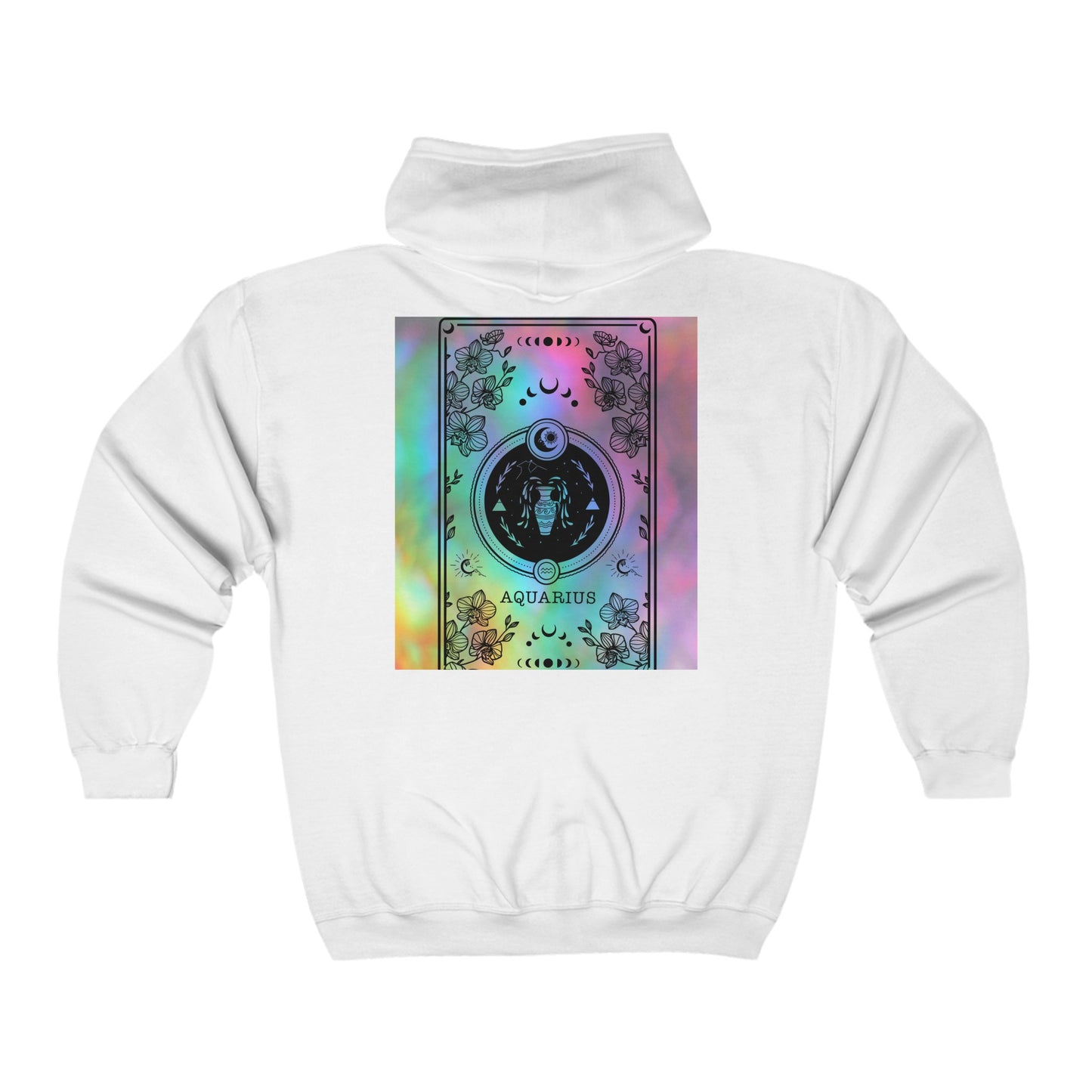 Aquarius Zodiac Zip-Up Hoodie