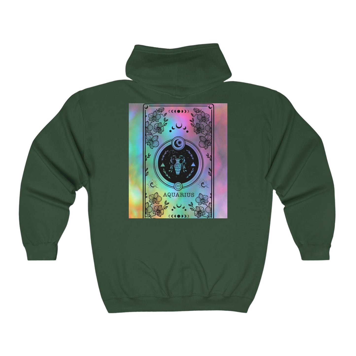 Aquarius Zodiac Zip-Up Hoodie