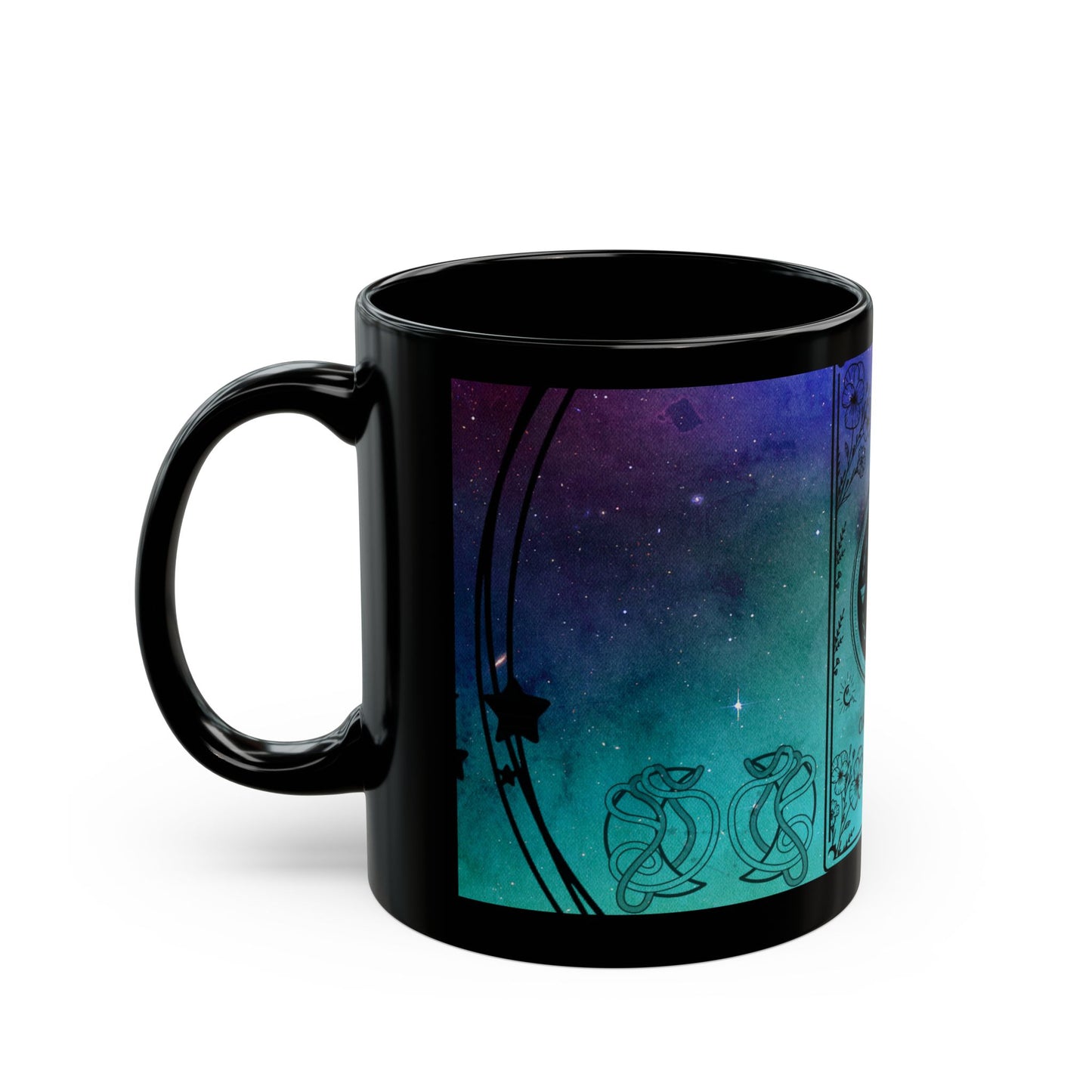 Capricorn Stardust Black Ceramic Mug