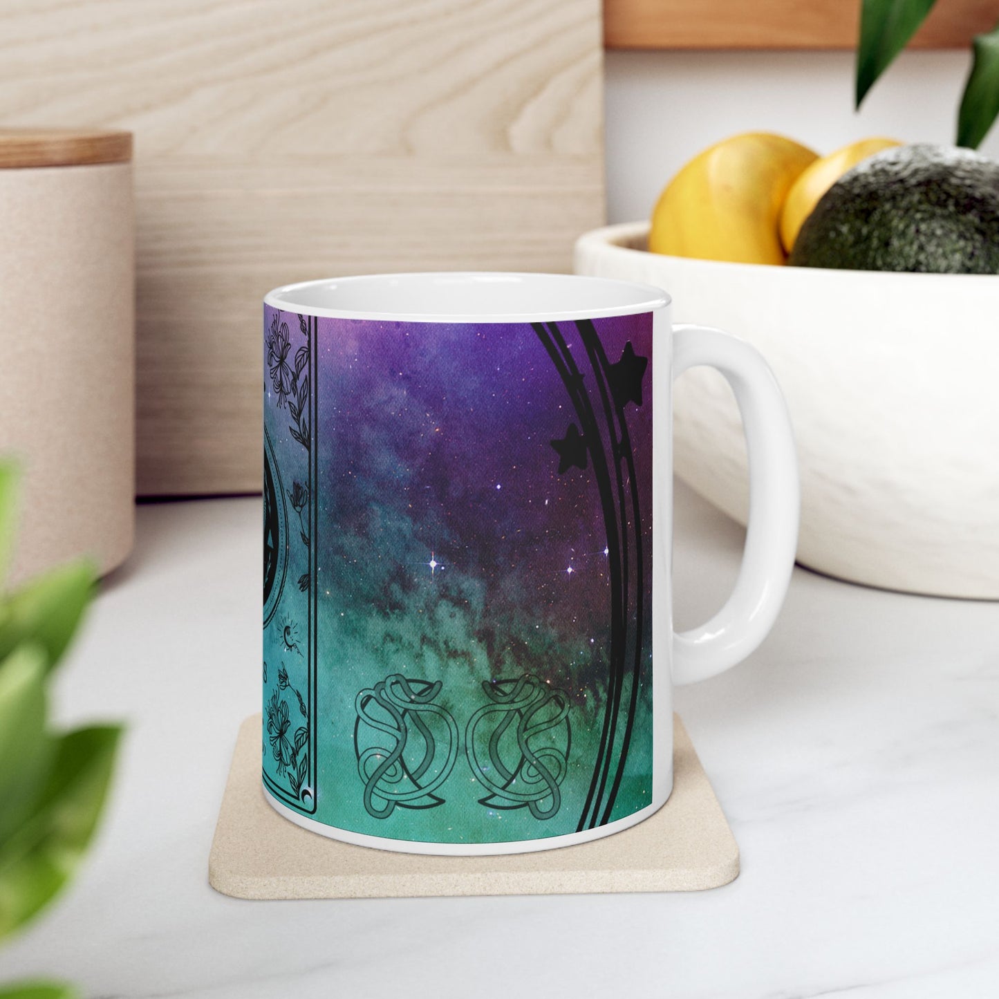 Aries Stardust White Ceramic Mug