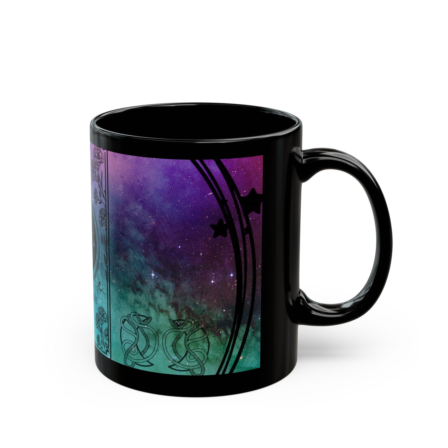 Sagittarius Stardust Black Ceramic Mug