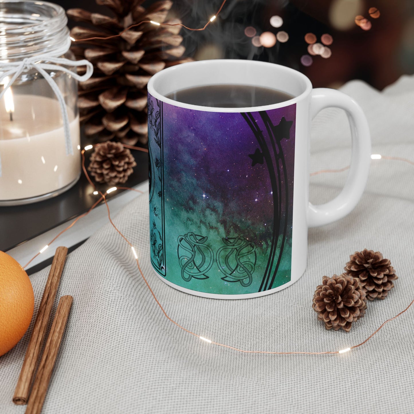 Aries Stardust White Ceramic Mug
