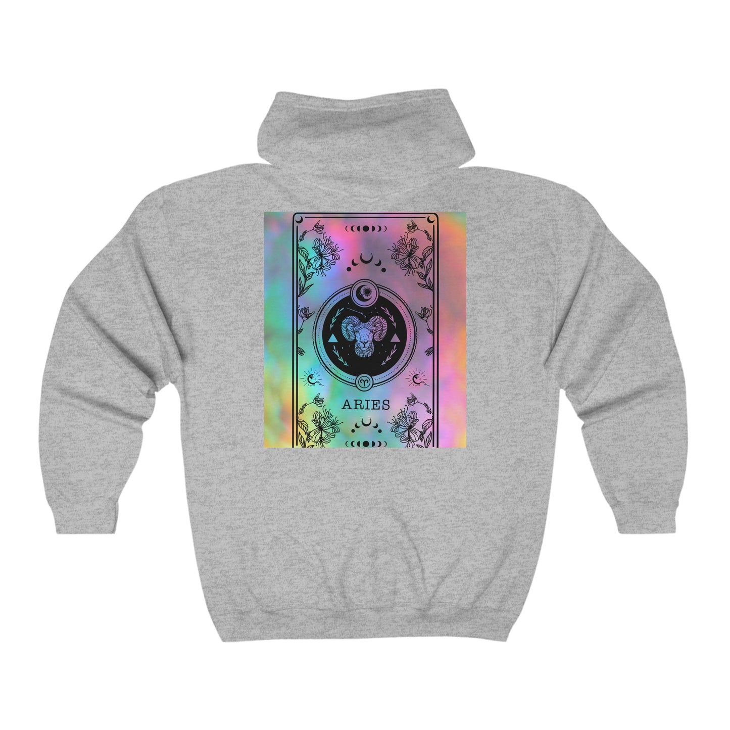 Aries Zodiac Zip-Up Hoodie