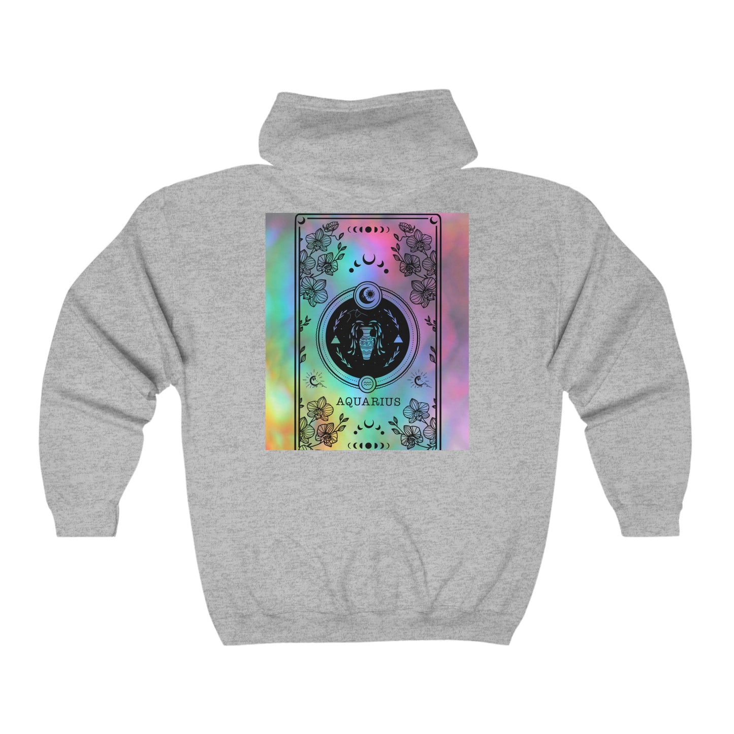 Aquarius Zodiac Zip-Up Hoodie
