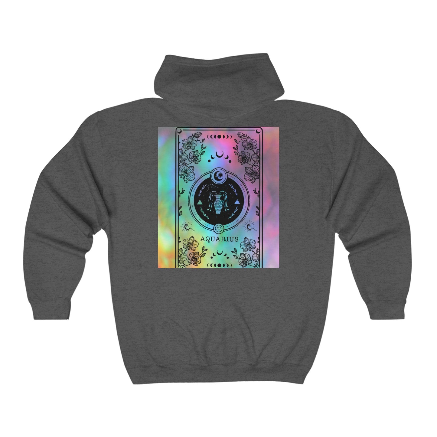 Aquarius Zodiac Zip-Up Hoodie