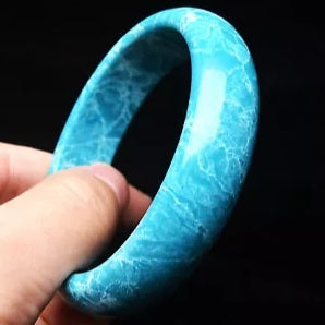 Top Quality Collector's Ocean Blue Larimar Bangle 59.3mm