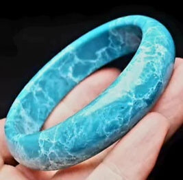 Top Quality Collector's Ocean Blue Larimar Bangle 59.3mm