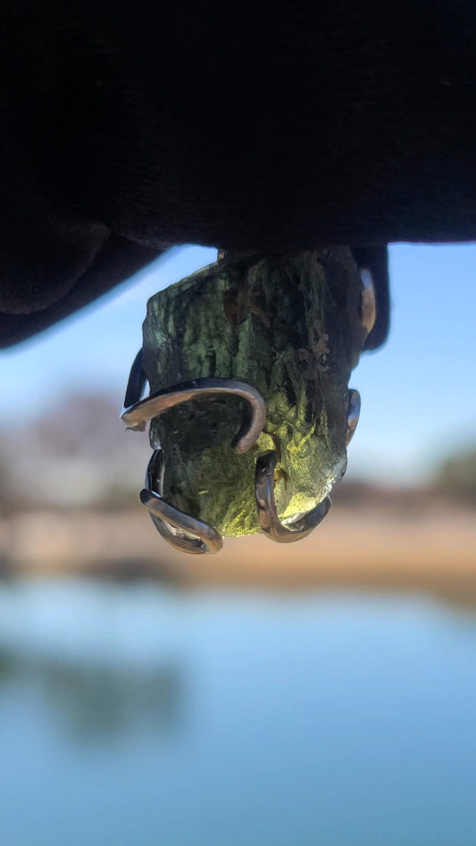 5.00 Gram Moldavite Pendant in Sterling Silver