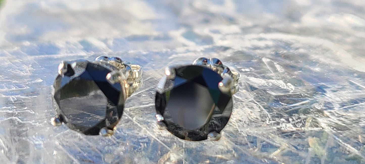 3.30 Carat Authentic Earth Mined Black Diamond Earrings