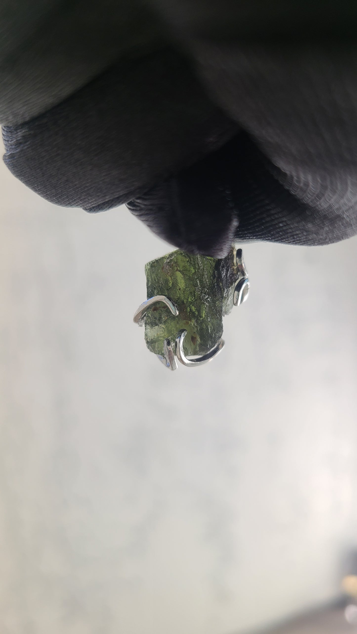 5.00 Gram Moldavite Pendant in Sterling Silver