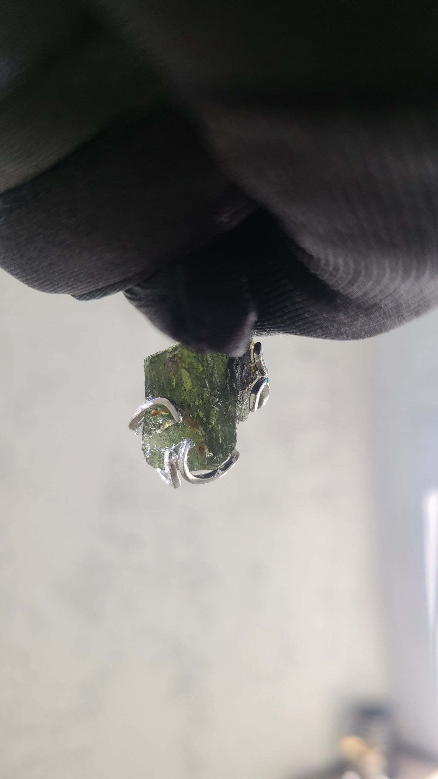 5.00 Gram Moldavite Pendant in Sterling Silver