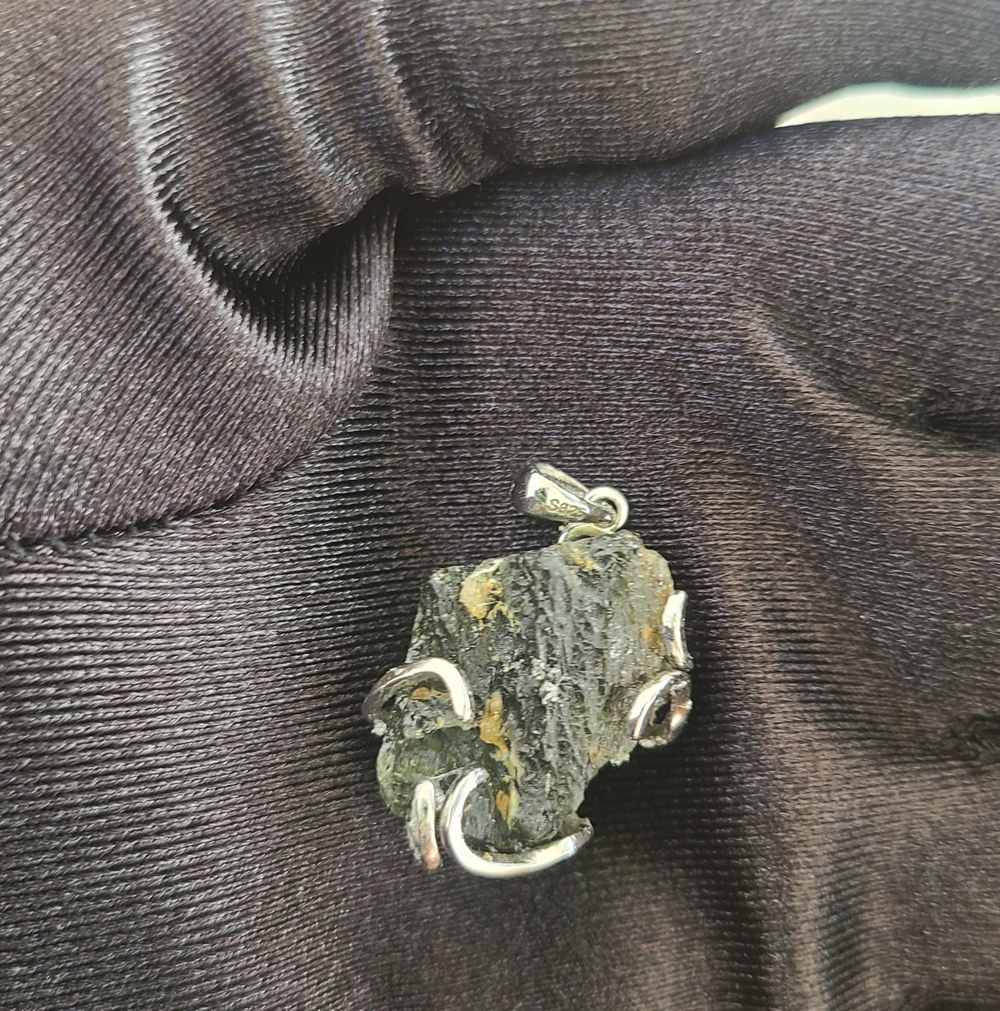 5.00 Gram Moldavite Pendant in Sterling Silver