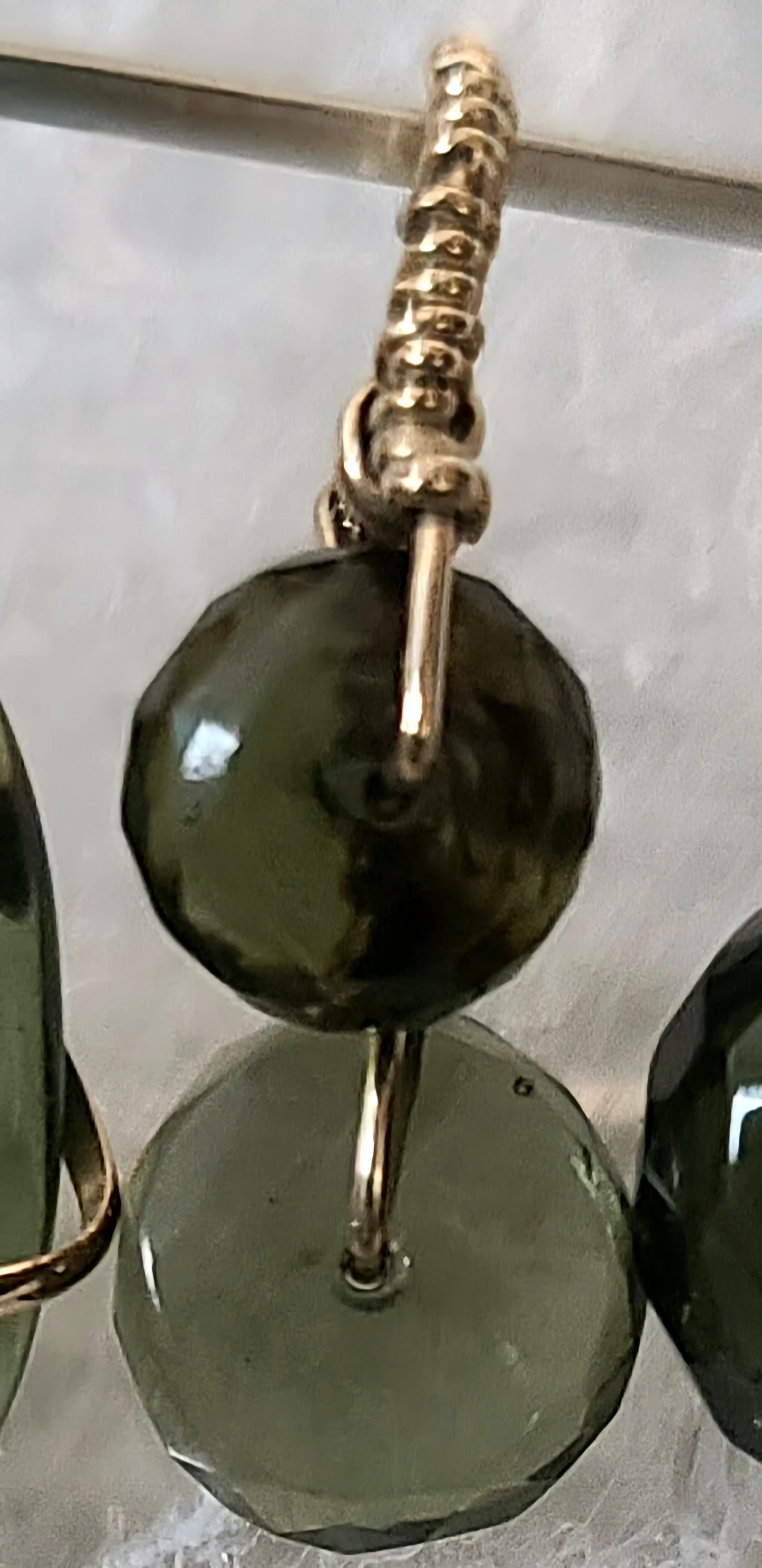 Polished Moldavite Bead Pendant on Gold-Filled Wire