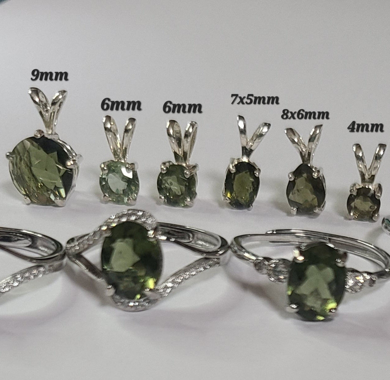 Dainty Authentic Moldavite Pendant in Sterling Silver