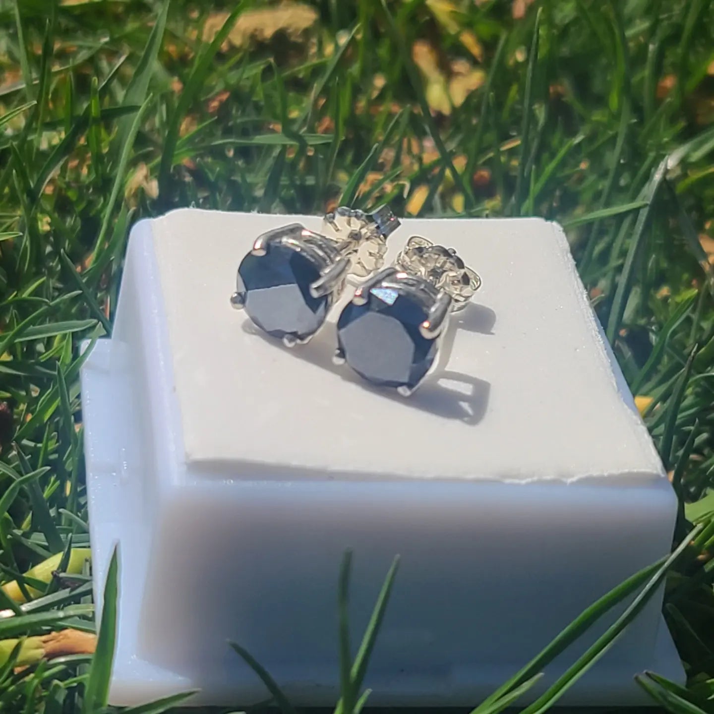 2.62 Carat Authentic Black Diamond Earrings